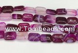 CAA4815 15.5 inches 15*20mm rectangle banded agate beads wholesale