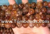 CAA5059 15.5 inches 14mm round dragon veins agate beads wholesale