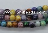 CAA51 15.5 inches 6mm round dyed white agate gemstone beads