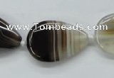 CAA533 15.5 inches 20*30mm flat teardrop madagascar agate beads
