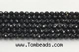 CAA5338 15.5 inches 8mm faceted round black onyx beads wholesale