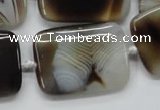 CAA537 15.5 inches 25*35mm rectangle madagascar agate beads