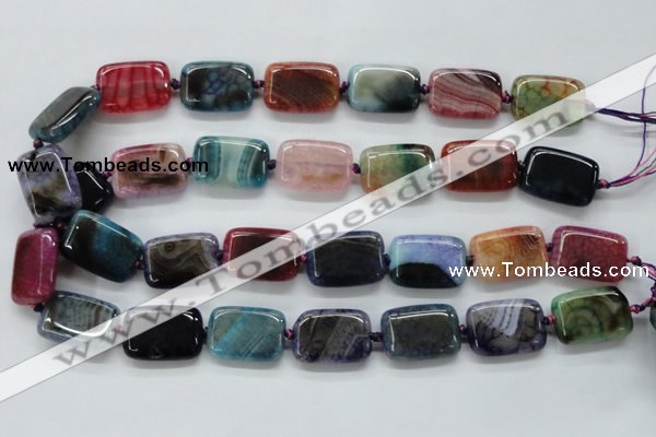 CAA545 15.5 inches 18*25mm rectangle dyed madagascar agate beads