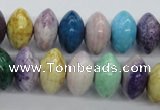 CAA59 15.5 inches 10*16mm rondelle dyed white agate gemstone beads