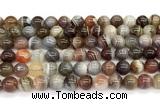 CAA6139 15 inches 8mm round Botswana agate beads wholesale