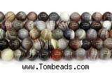 CAA6140 15 inches 10mm round Botswana agate beads wholesale