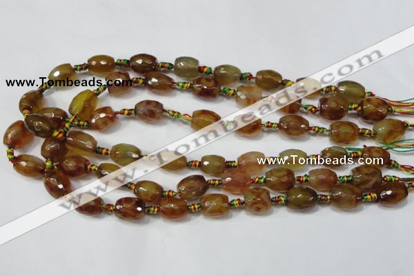 CAA652 15.5 inches 13*16mm faceted drum agate gemstone beads