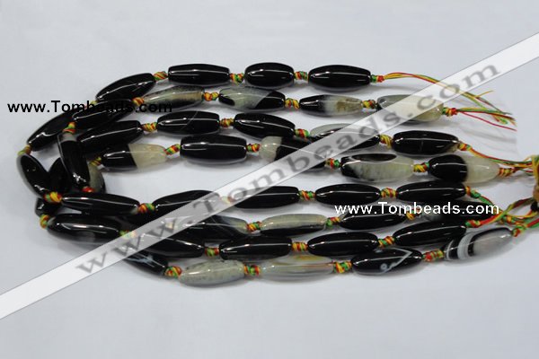CAA654 15.5 inches 10-12mm*28-30mm rice agate gemstone beads