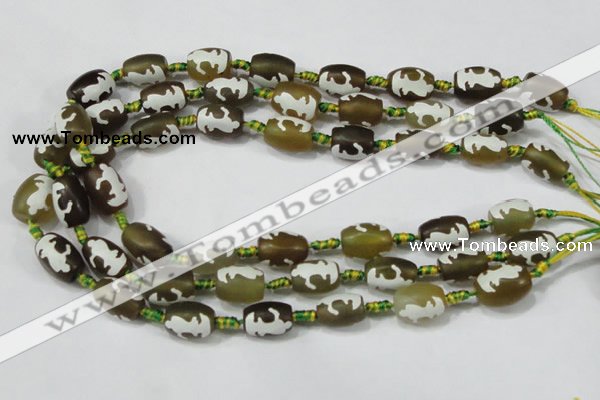CAA660 15.5 inches 10*14mm drum agate gemstone beads