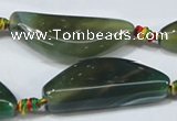 CAA665 15.5 inches 18*43mm curved moon agate gemstone beads