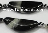CAA667 15.5 inches 18*42mm curved moon agate gemstone beads