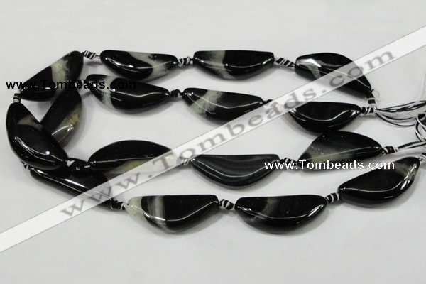 CAA667 15.5 inches 18*42mm curved moon agate gemstone beads