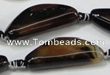 CAA668 15.5 inches 18*43mm curved moon agate gemstone beads