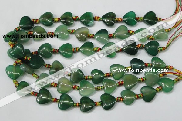 CAA669 15.5 inches 16*16mm heart agate gemstone beads