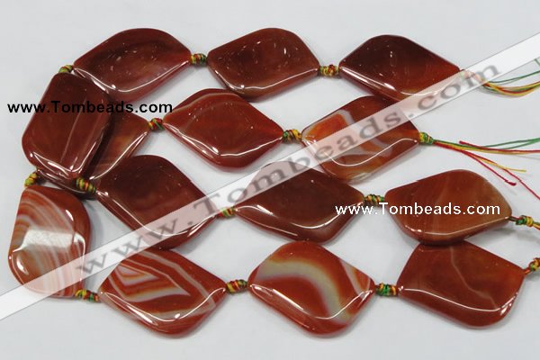 CAA671 15.5 inches 30*50mm marquise agate gemstone beads