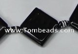 CAA672 15.5 inches 20*20mm diamond agate gemstone beads