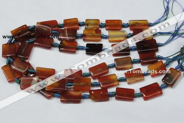 CAA673 15.5 inches 15*20mm rectangle agate gemstone beads