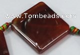 CAA679 15.5 inches 30*30mm diamond agate gemstone beads