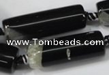CAA685 15.5 inches 13*40mm column agate gemstone beads