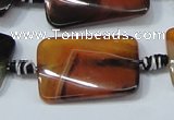 CAA692 15.5 inches 20*30mm twisted rectangle agate gemstone beads