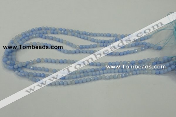 CAA734 15.5 inches 4mm faceted round blue lace agate beads wholesale