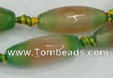 CAA763 15.5 inches 12*30mm faceted rice agate beads wholesale