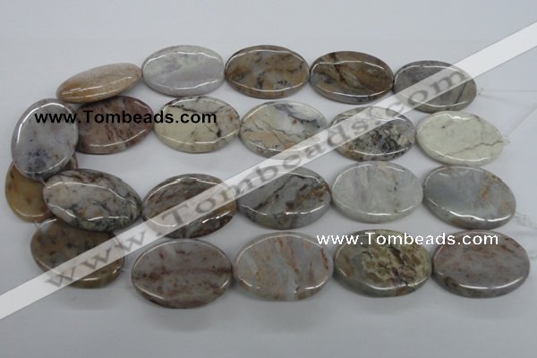 CAA776 15.5 inches 25*35mm oval New Brazilian agate beads