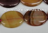 CAA905 15.5 inches 22*30mm oval agate gemstone beads wholesale