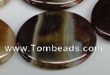 CAA906 15.5 inches 30*40mm oval agate gemstone beads wholesale