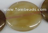 CAA907 15.5 inches 35*40mm oval agate gemstone beads wholesale