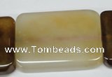 CAA910 15.5 inches 30*40mm rectangle agate gemstone beads wholesale