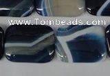 CAA932 15.5 inches 18*25mm rectangle agate gemstone beads