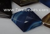 CAA935 15.5 inches 28*35mm faceted diamond agate gemstone beads
