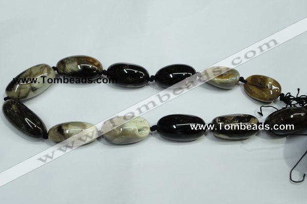 CAA978 15*25mm � 17*30mm nuggets natural fossil wood agate beads