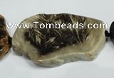 CAA981 35*45mm � 45*68mm nuggets natural fossil wood agate beads