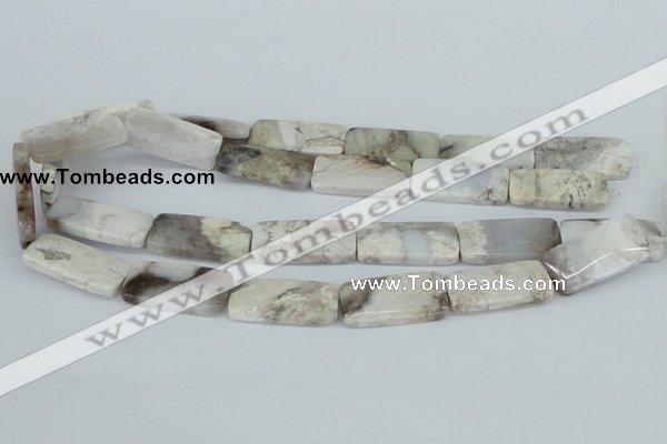 CAB113 15.5 inches 15*30mm rectangle natural brazil agate beads