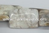 CAB114 15.5 inches 25*35mm rectangle natural brazil agate beads