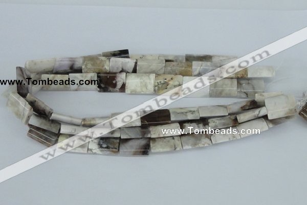 CAB115 15.5 inches 15*20mm flat column natural brazil agate beads