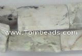 CAB116 15.5 inches 22*34mm flat column natural brazil agate beads