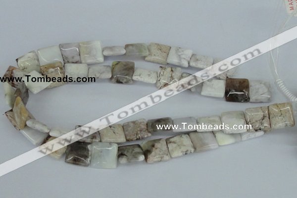 CAB119 15.5 inches 16*16mm square natural brazil agate gemstone beads