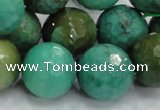 CAB12 15.5 inches 18mm faceted round green grass agate gemstone beads