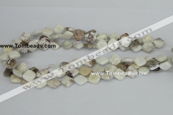CAB121 15.5 inches 12*12mm diamond natural brazil agate beads