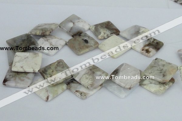CAB124 15.5 inches 30*30mm diamond natural brazil agate beads