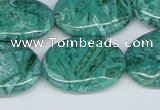 CAB172 15.5 inches 18*25mm oval green crazy lace agate beads