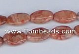 CAB238 15.5 inches 10*15mm oval mahogany crazy lace agate beads
