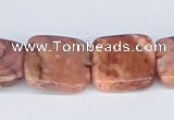 CAB241 15.5 inches 20*20mm square mahogany crazy lace agate beads