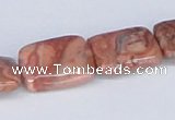 CAB242 15.5 inches 15*20mm rectangle mahogany crazy lace agate beads