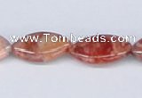 CAB243 15.5 inches 12*20mm horse eye mahogany crazy lace agate beads
