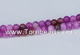 CAB269 15.5 inches 4mm round fuchsia crazy lace agate beads