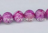CAB271 15.5 inches 12mm round fuchsia crazy lace agate beads